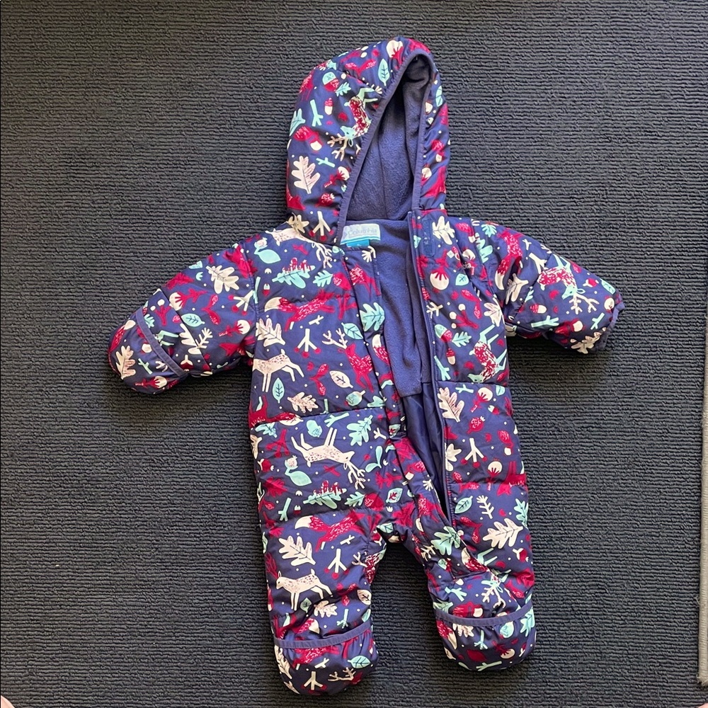 Columbia Navy Floral Kids Footie